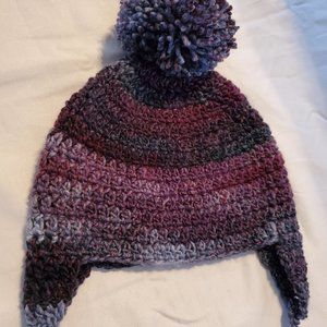 ☘️HP☘️ Crochet Autograph Baby Hat with Earflaps/New